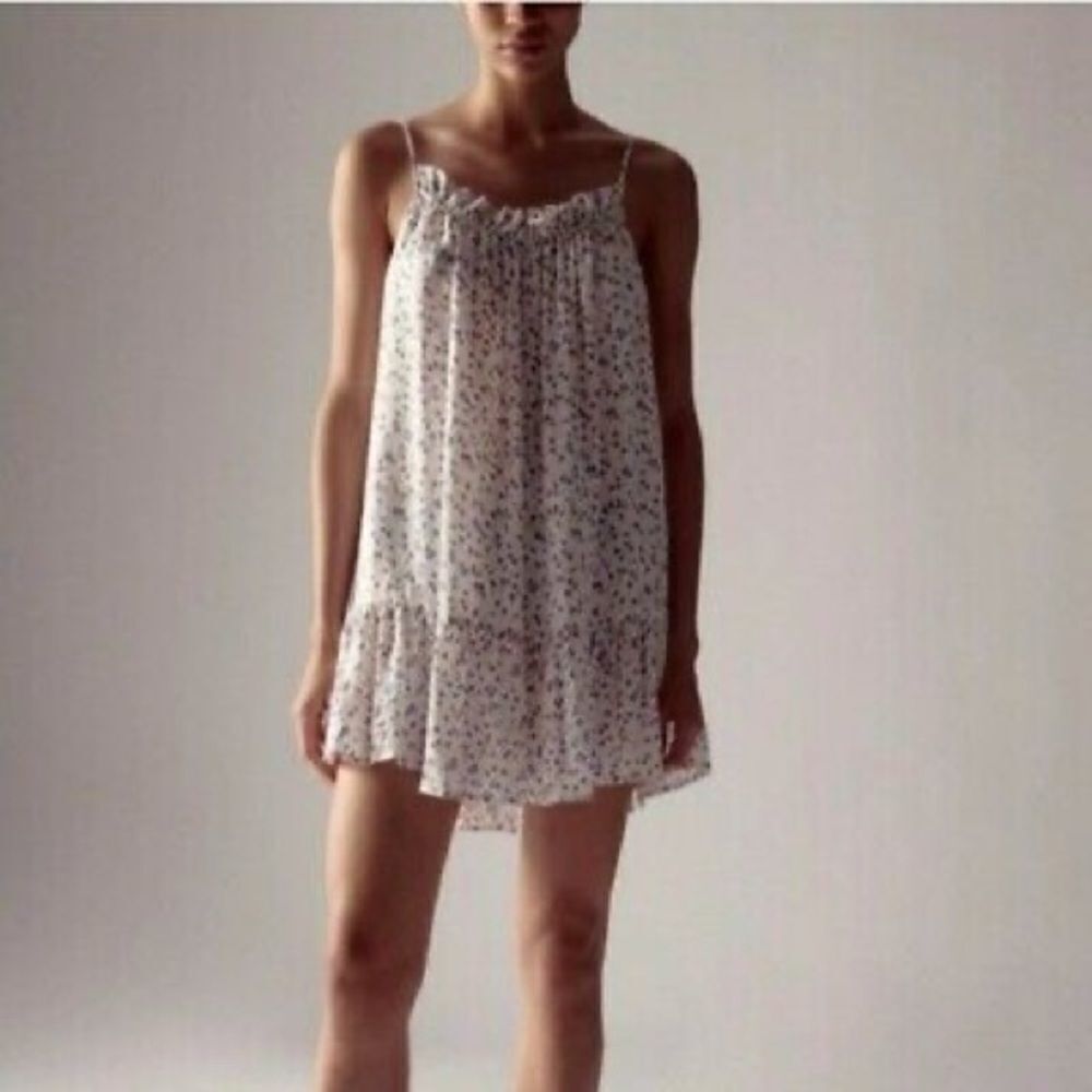 ✨ Zara Spaghetti Straps Floral Mini Baby Doll Dress✨